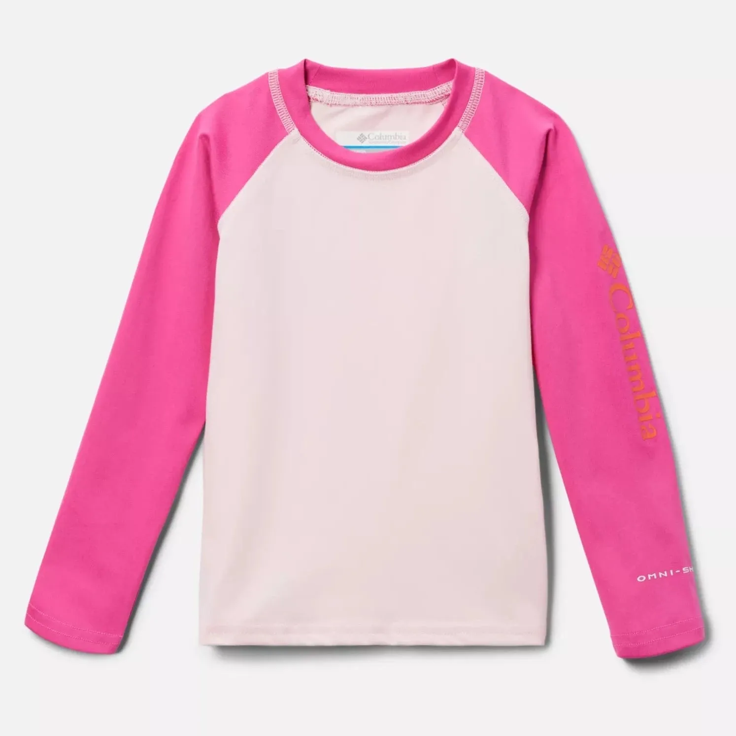 Columbia Toddler Long Sleeve Rash Guard - Pink Satin/Pink Ice Sandy Shores