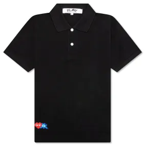 Comme des Garcons PLAY x the Artist Invader Women's Polo - Black - Shop Now