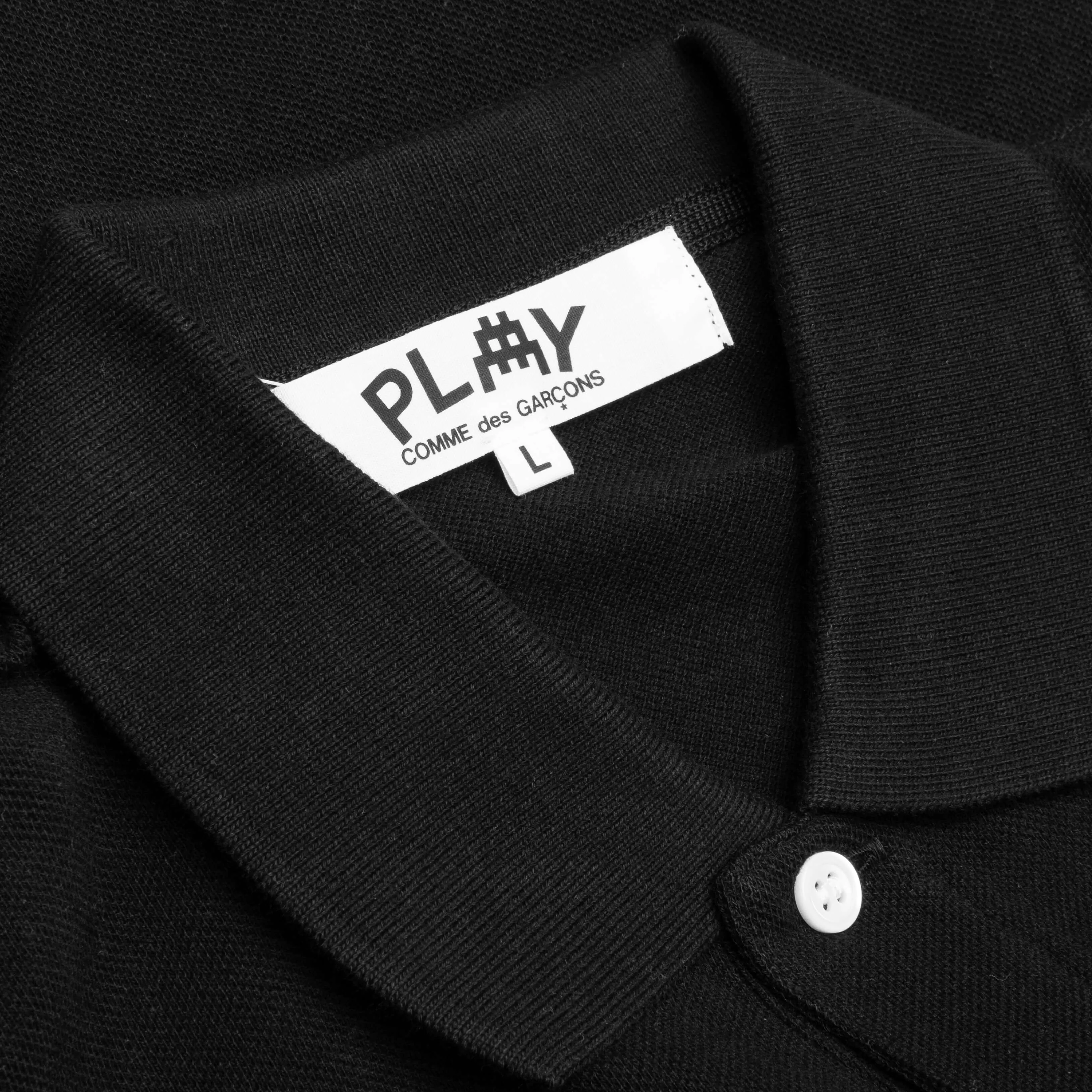 Comme des Garcons PLAY x the Artist Invader Women's Polo - Black - Shop Now