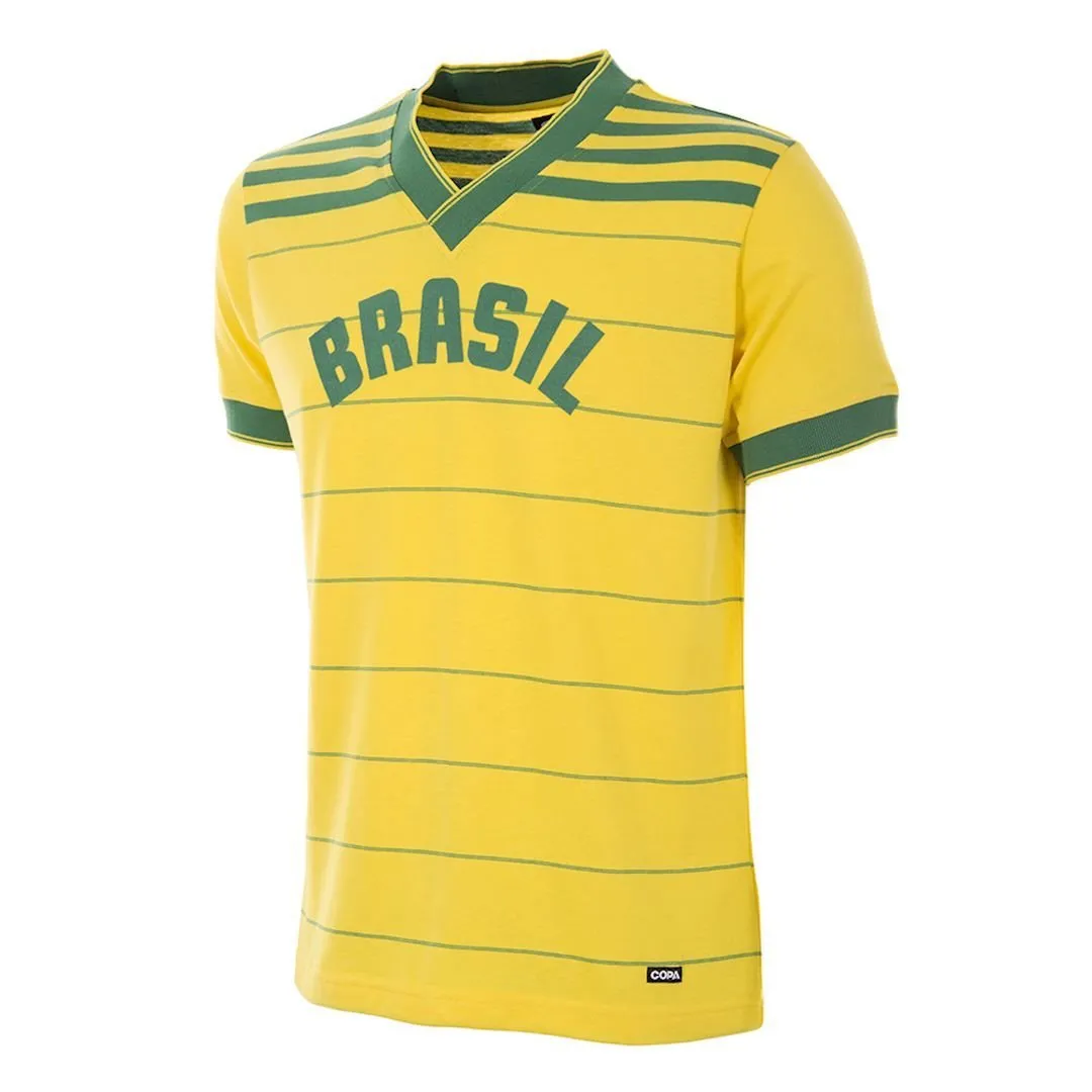 COPA Football - Brazil Retro Football Shirt 1984 + Zico 10 (Photo Style)