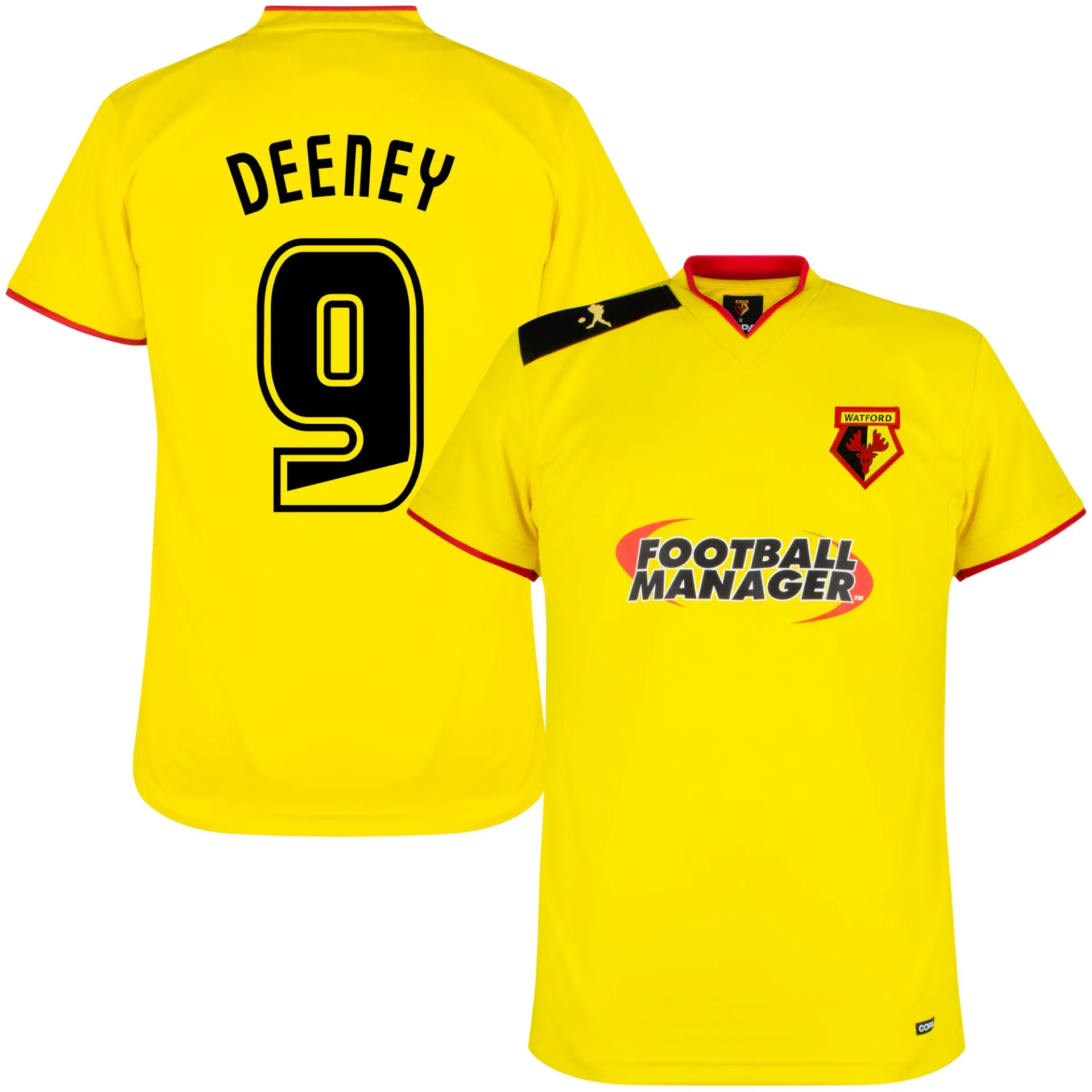 COPA Football - Watford FC Retro Football Shirt 2012-2013 + Deeney 9