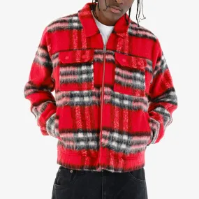 Copper Rivet Brushed Flannel Red Jacket