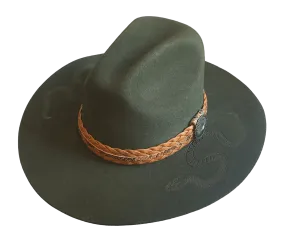 Corral Womens Green Cassidy Felt Hat