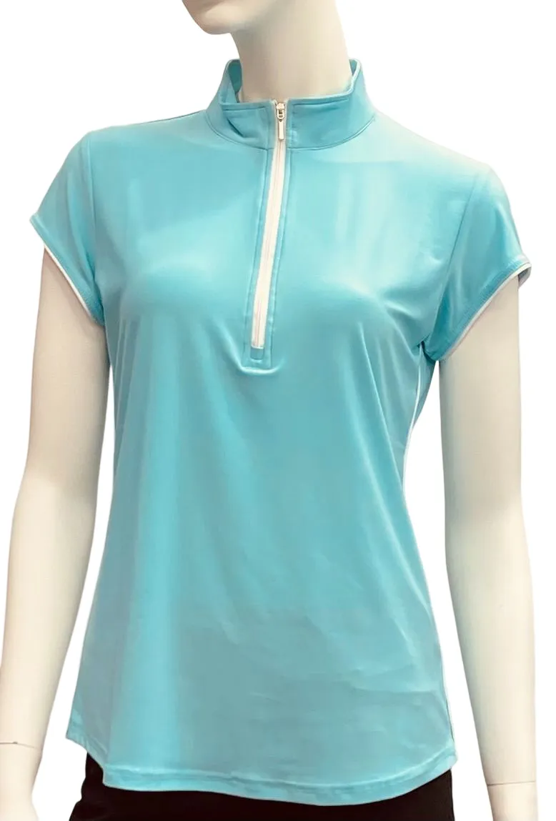 Corsican Polo Mint Cap Sleeve Top