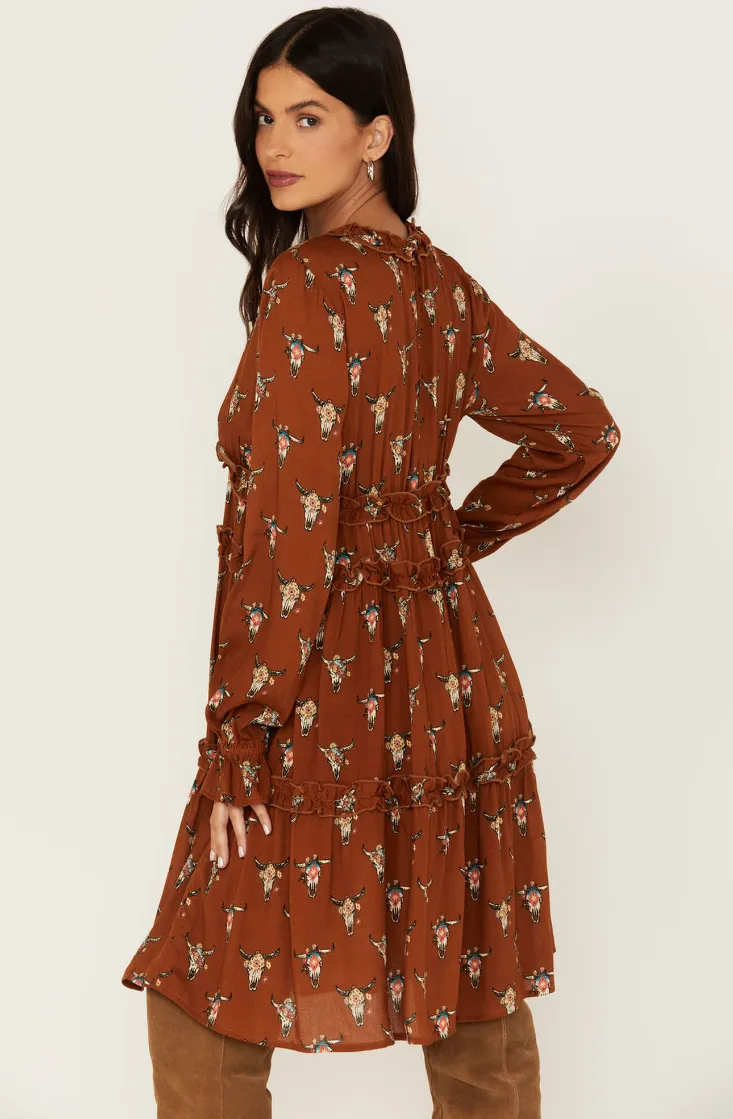 Cow Skull Print Dress: Shop Now