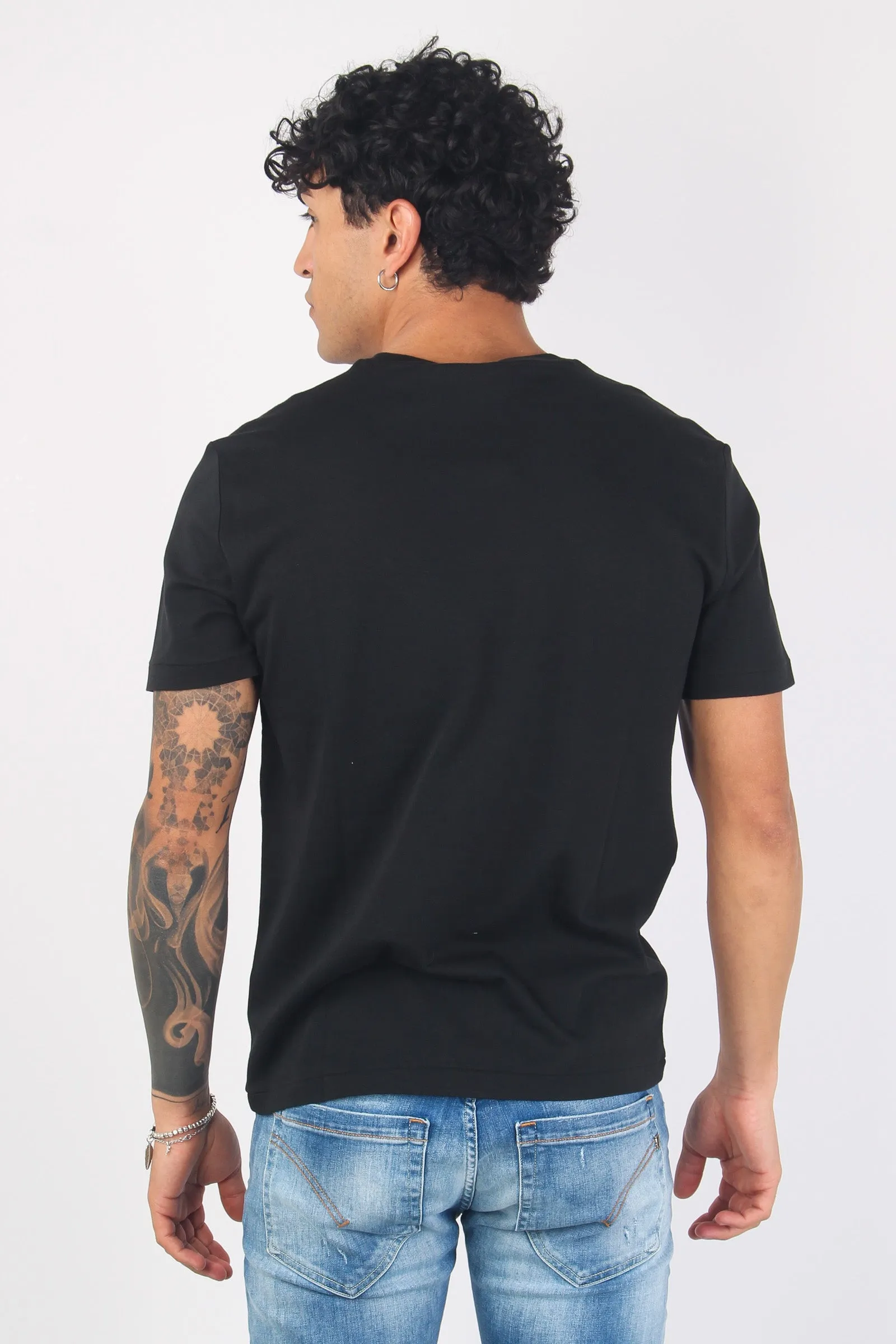 Custom Black Cotton T-shirt