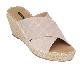 Darline Nude Espadrille Wedge Sandals