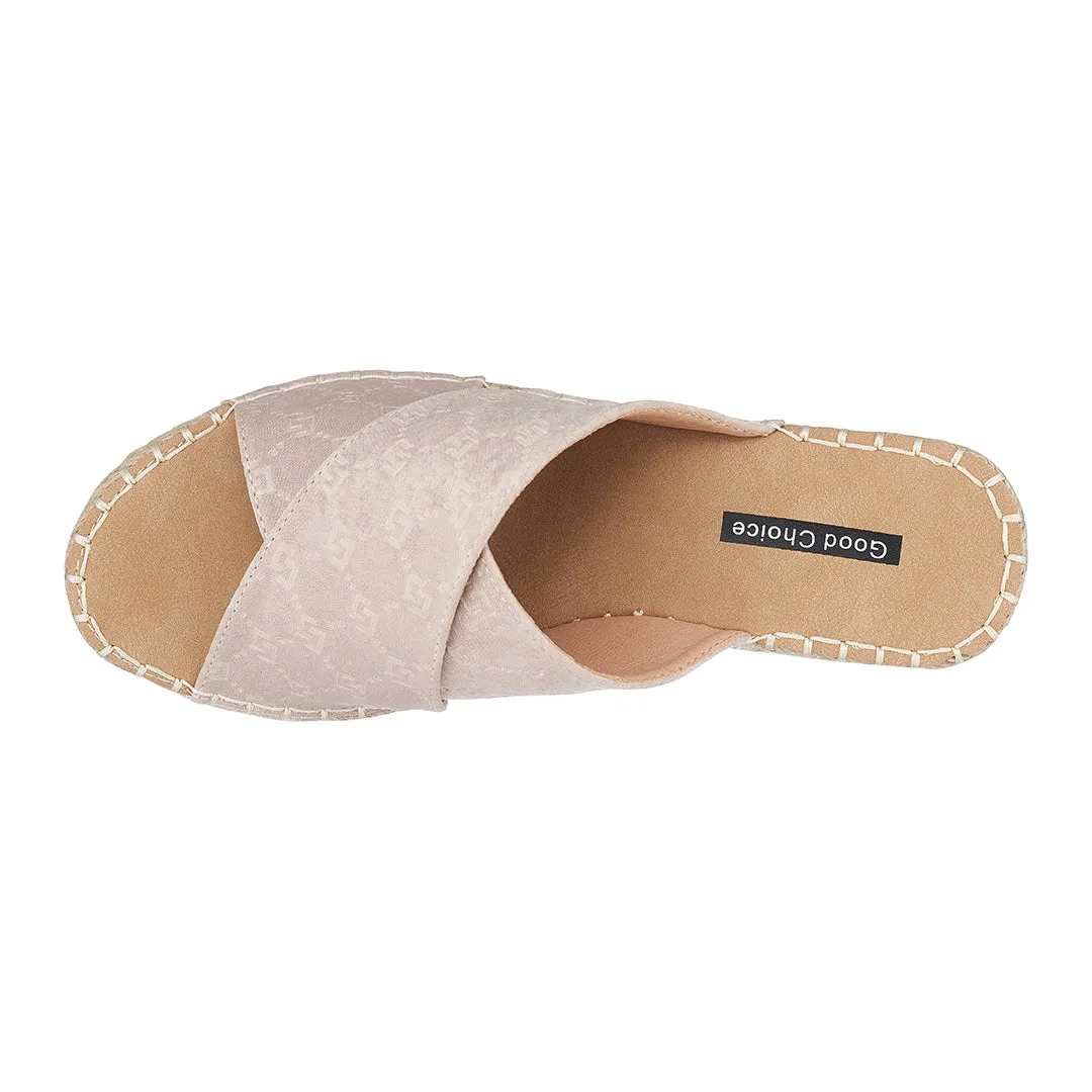 Darline Nude Espadrille Wedge Sandals