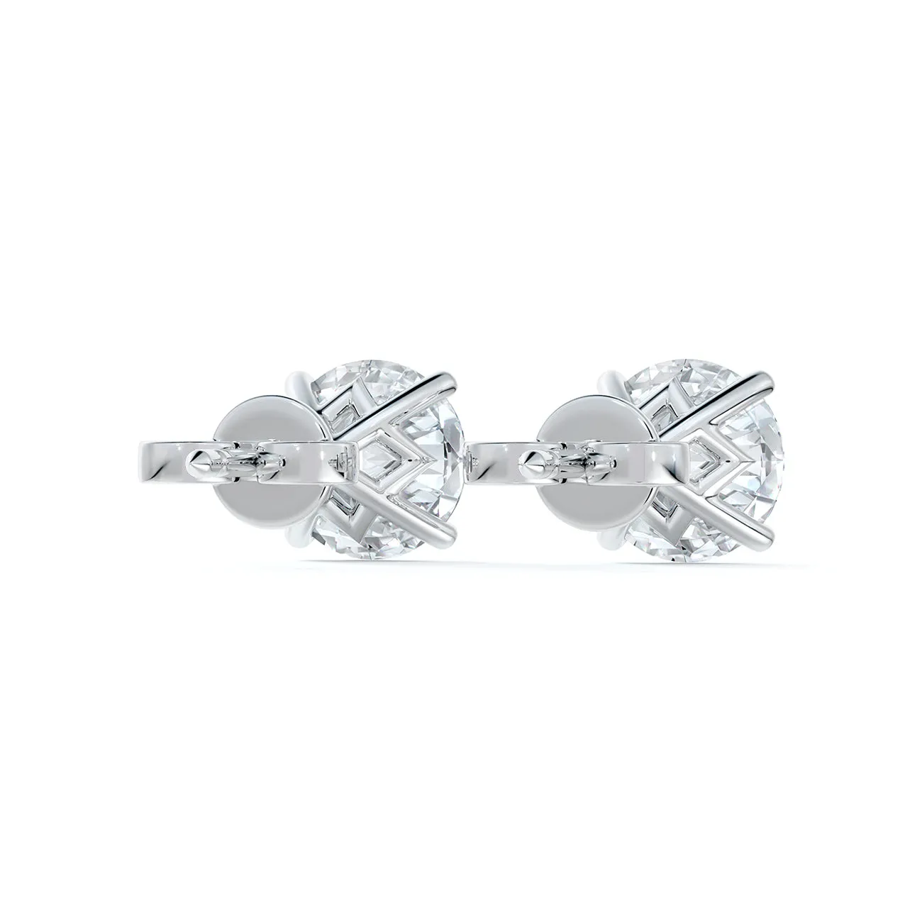 De Beers Forevermark Classic 4-Prong Martini Set 1.86cts Total Stud Earrings