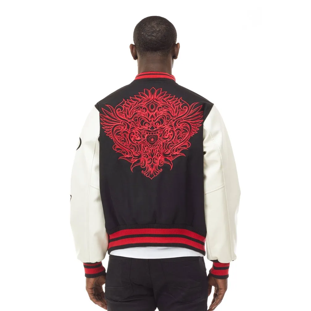 Demon Fashion Varsity Jacket - Black