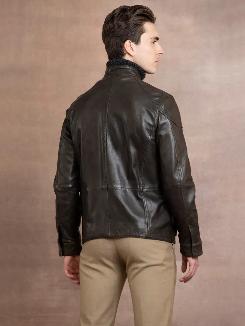 Dennis Men's Lambskin Utility Jacket