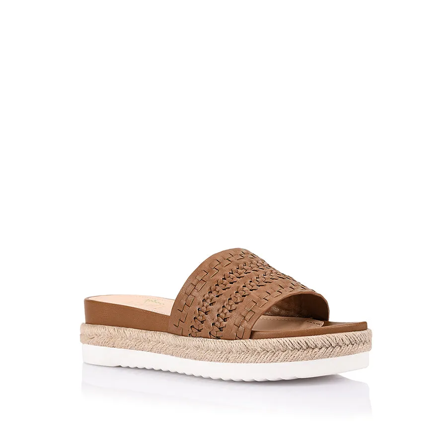 Denver Footbed Slides - Tan