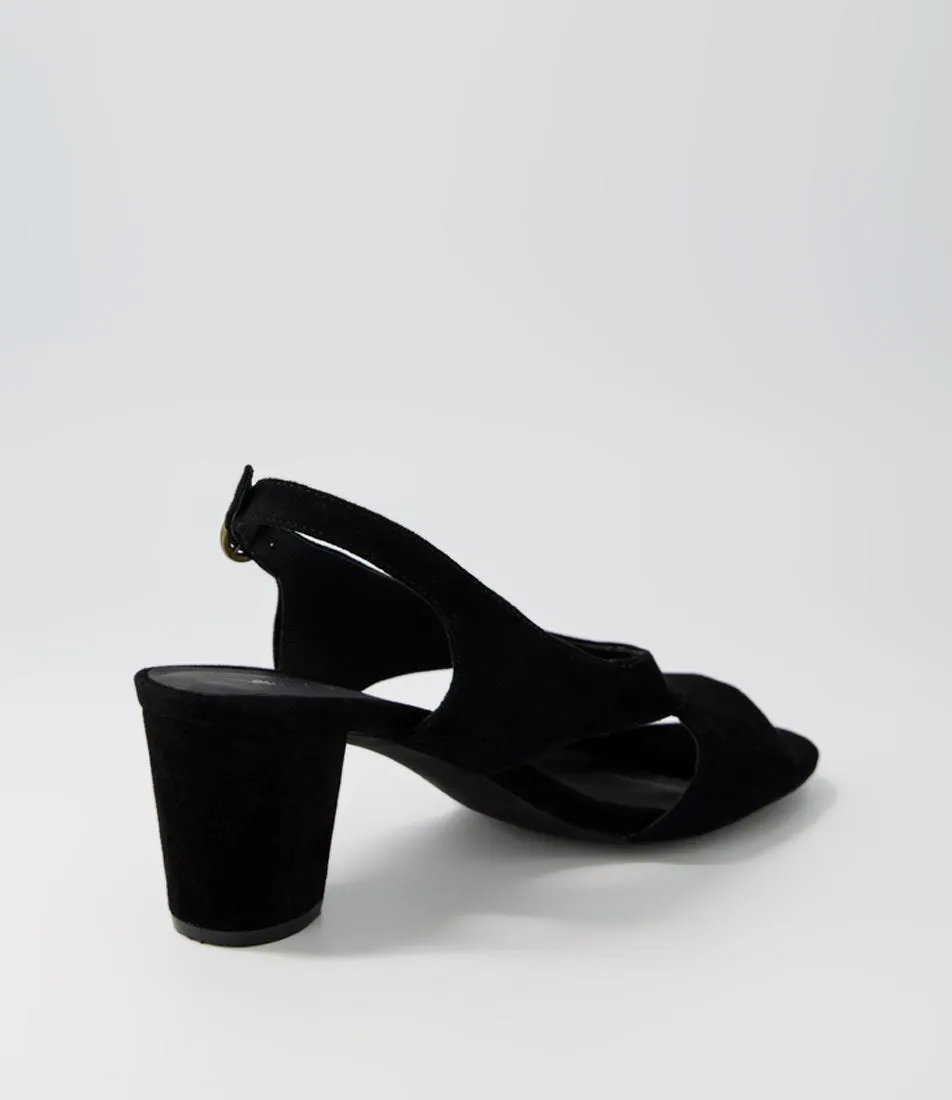 DIANA FERRARI Cristah Black Suede Sandals