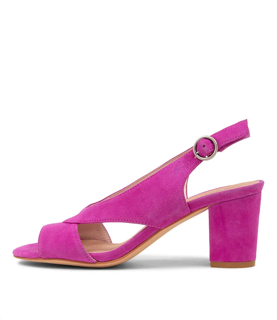 DIANA FERRARI Cristah Magenta Suede Sandals