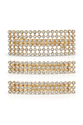 Disco Doll Crystal Barrette Set