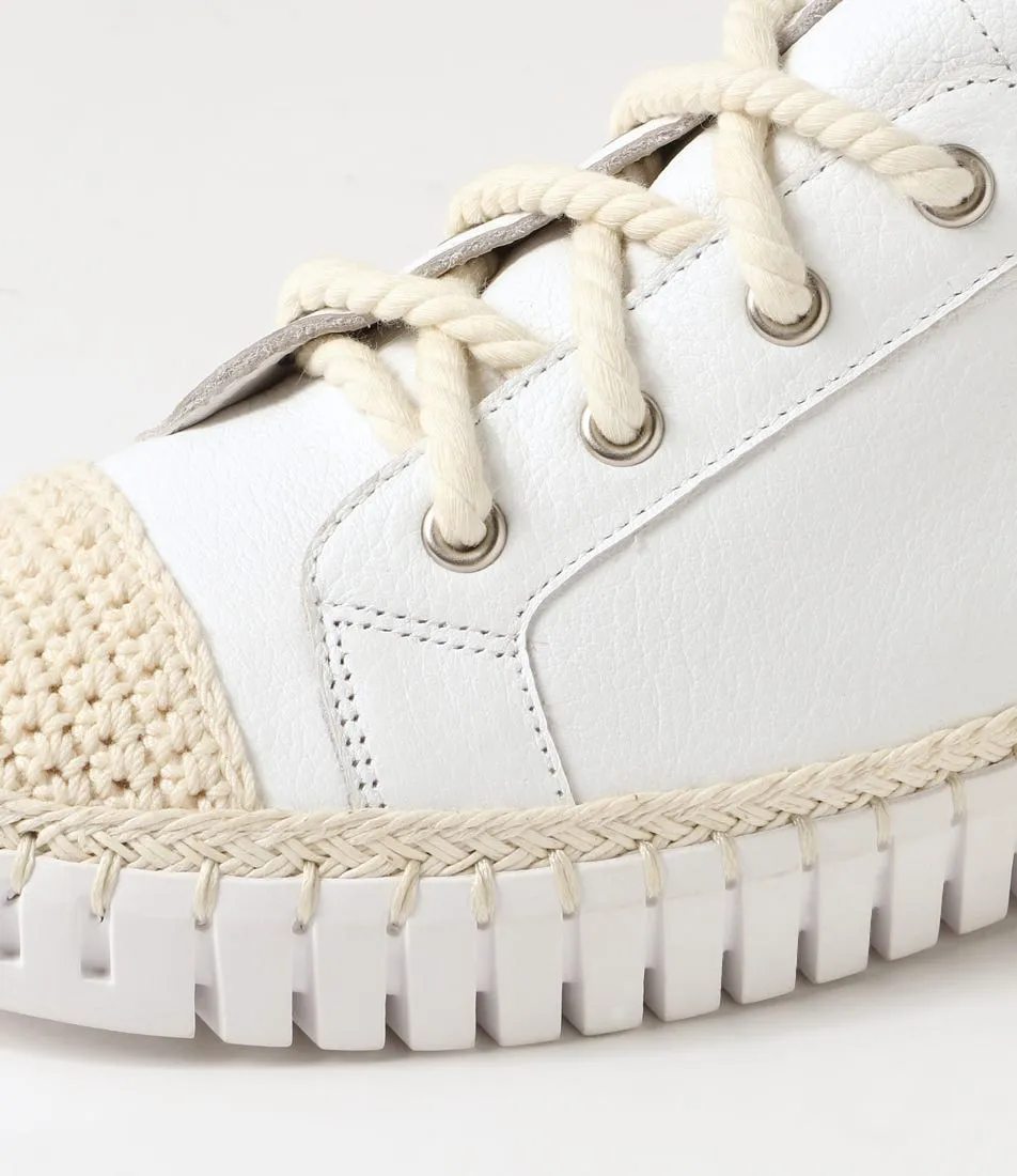 DJANGO & JULIETTE Harena White Leather Sneakers