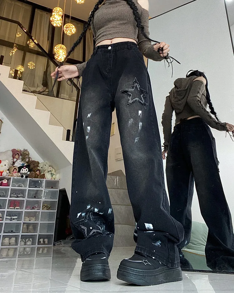 Downtown Girl Black Star Jeans