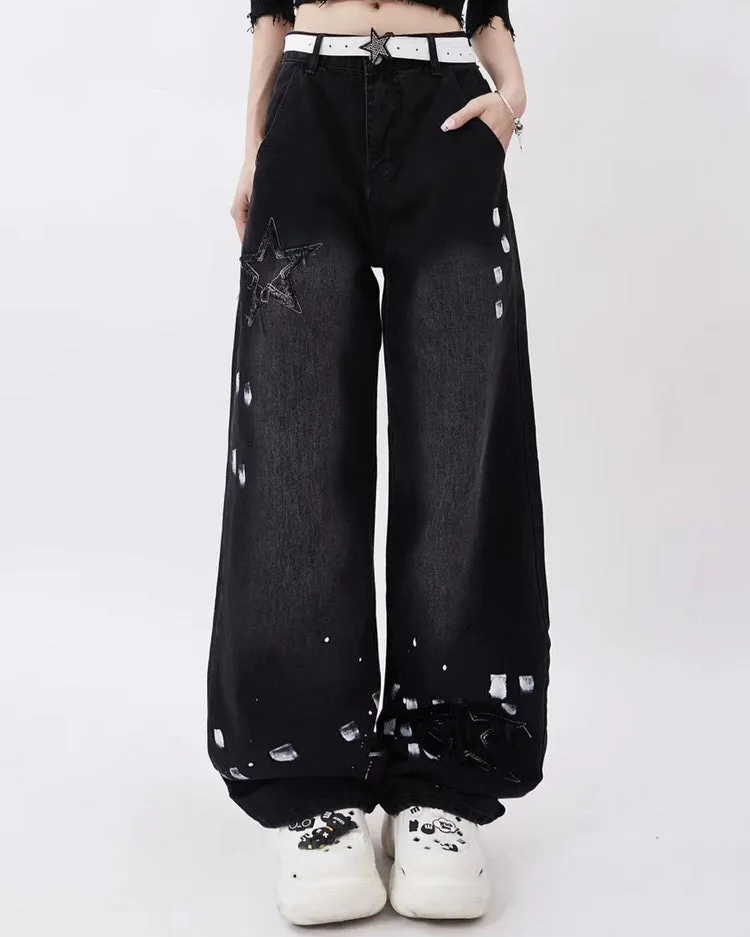 Downtown Girl Black Star Jeans