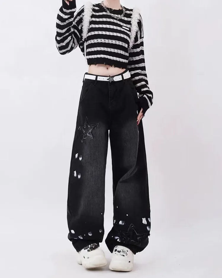 Downtown Girl Black Star Jeans