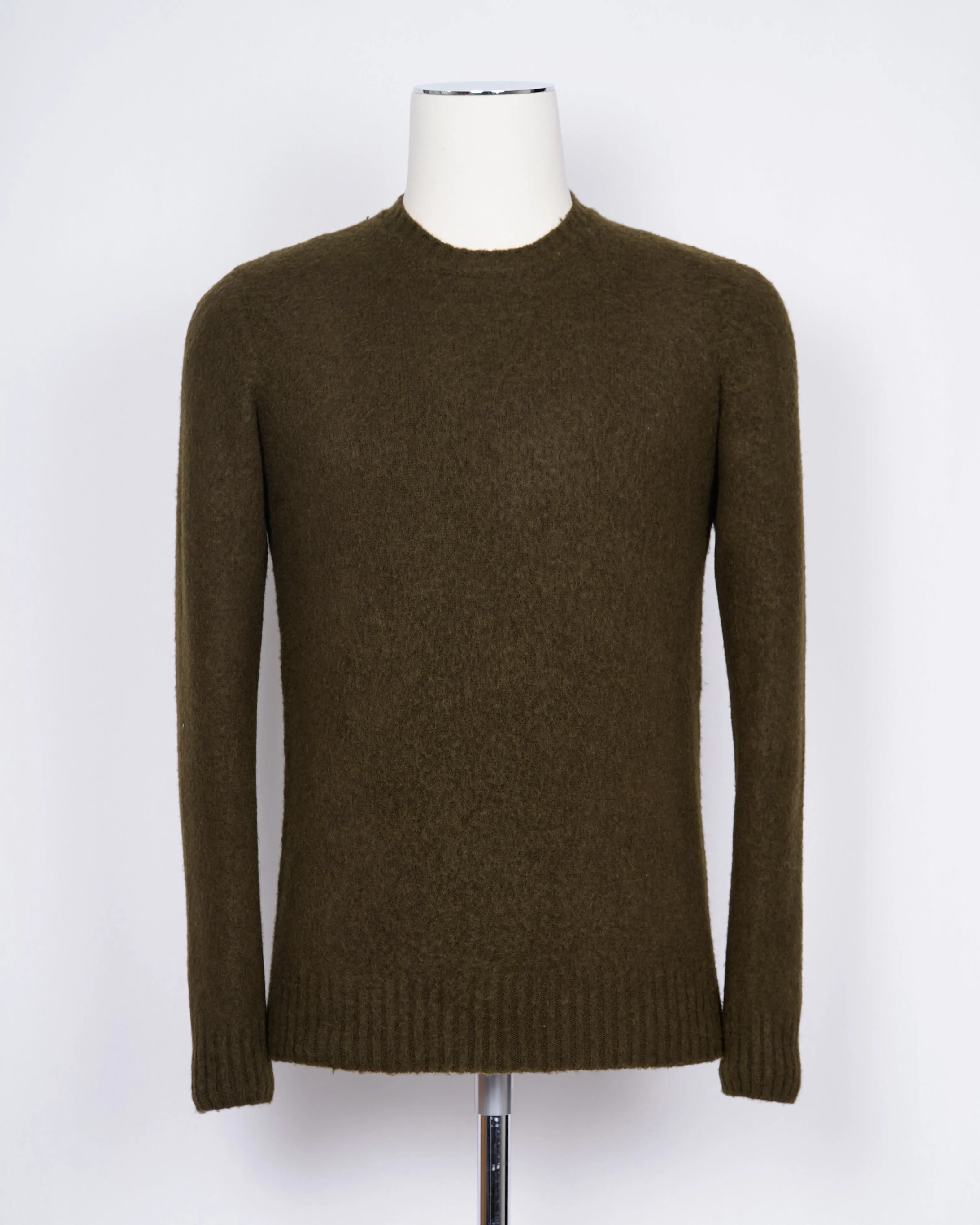 Drumohr Crew Neck Sweater in Olive Green