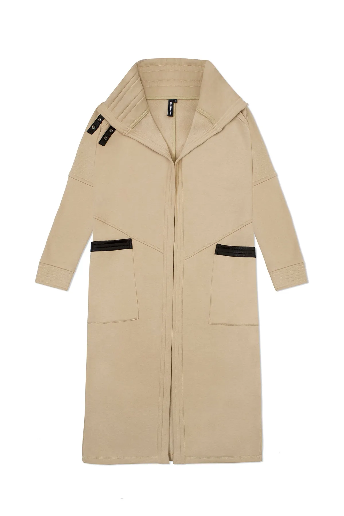 DUSTER COAT IN TAN FLEECE