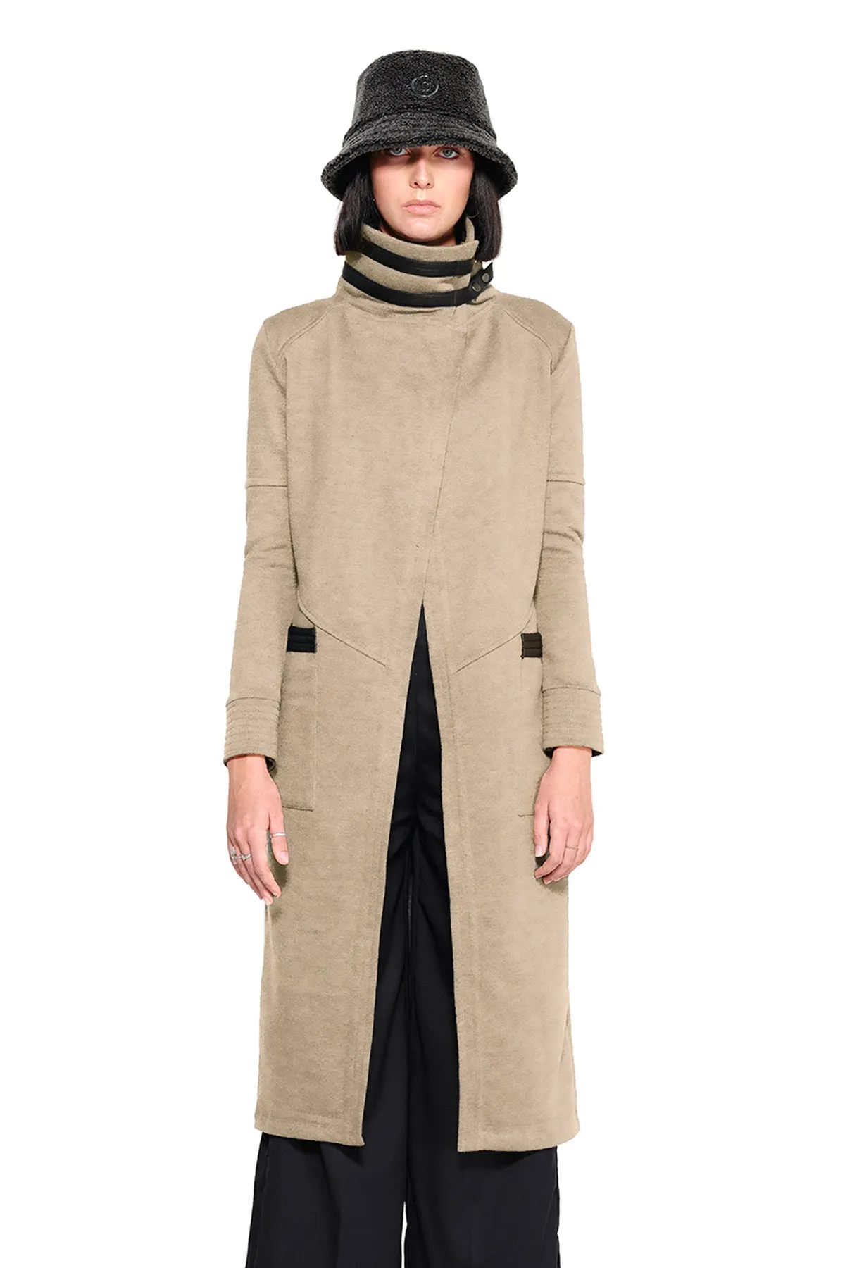 DUSTER COAT IN TAN FLEECE