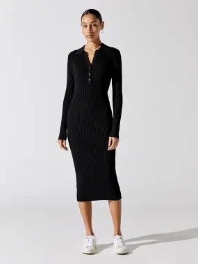 Ella Polo Dress - Noir