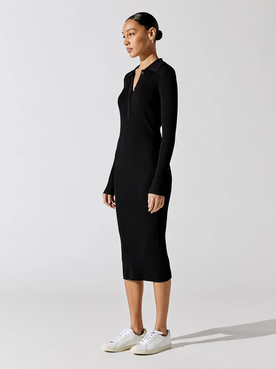 Ella Polo Dress - Noir