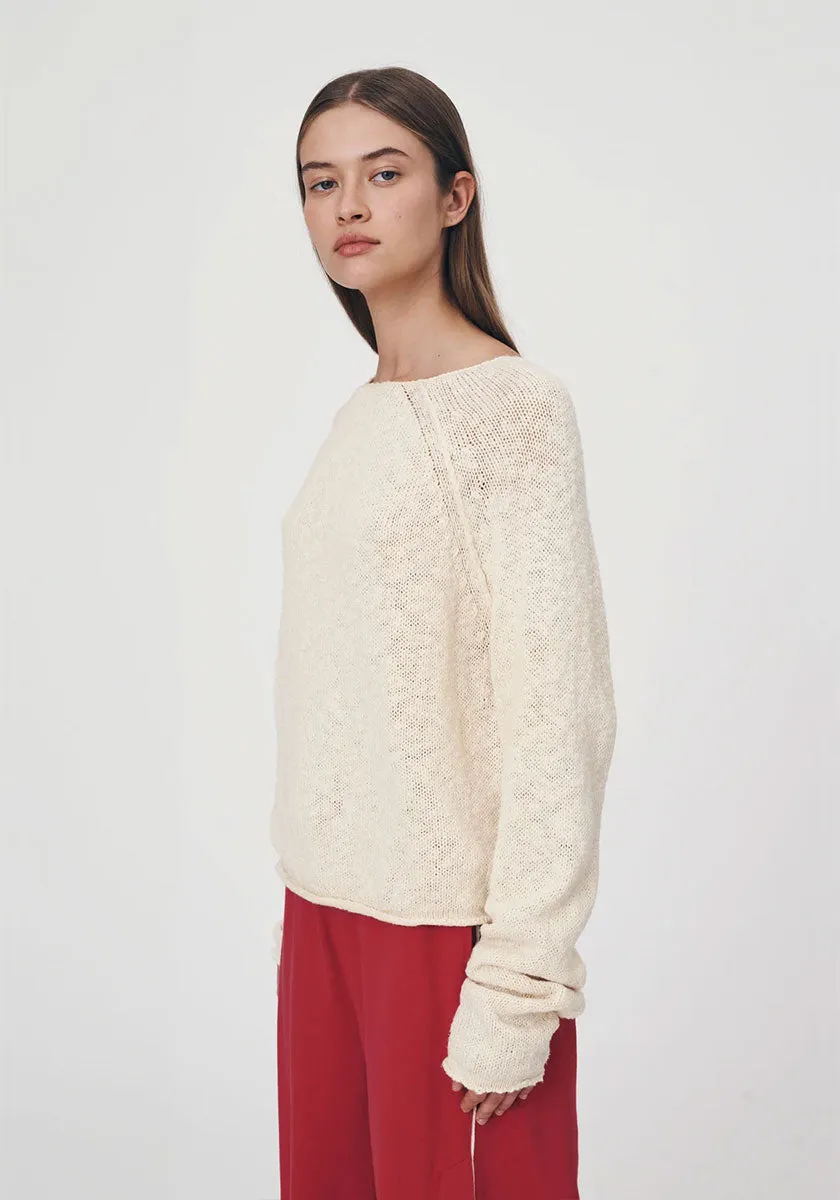 Elodie Knit Jumper - Creme