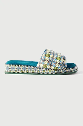 Luxurious Blue Emerald Prince Flats