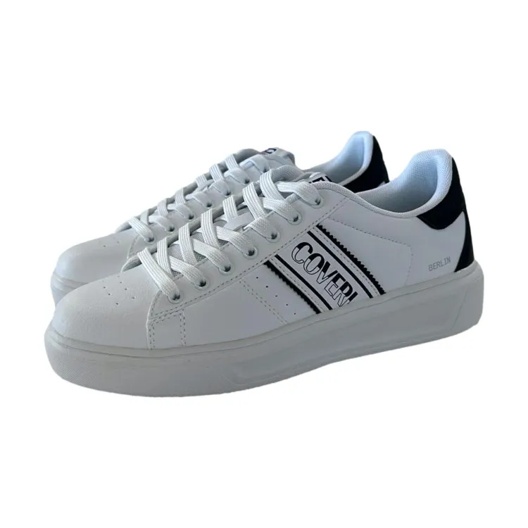 Enrico Coveri Men's Berlin 418310 White Lace-Up Sneakers