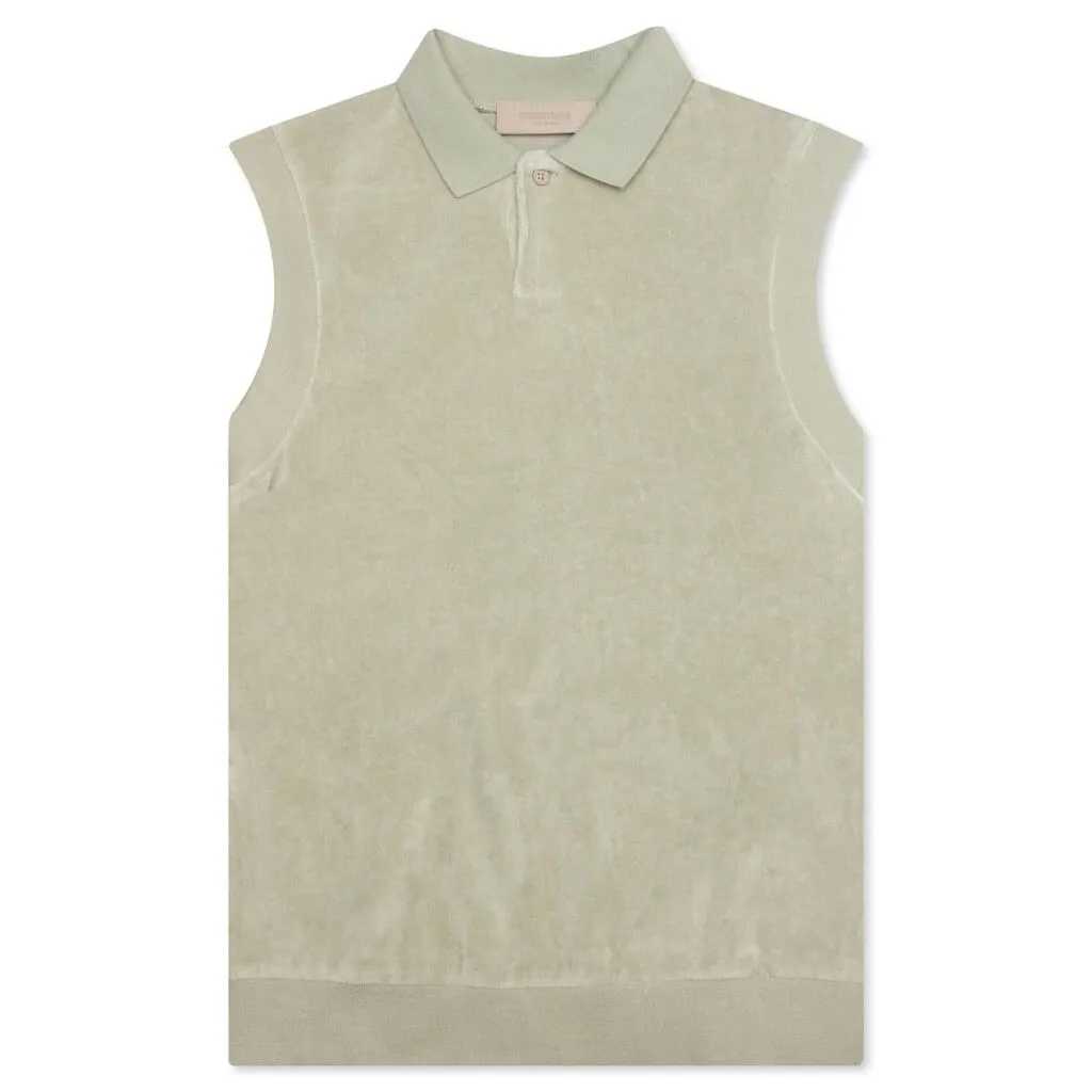 Velour Sleeveless Polo for Women