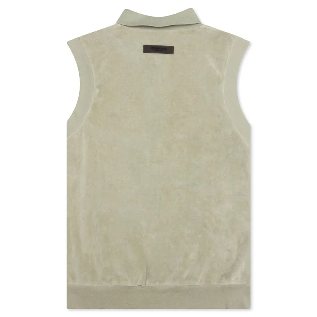 Velour Sleeveless Polo for Women