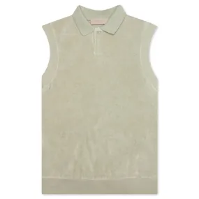 Velour Sleeveless Polo for Women