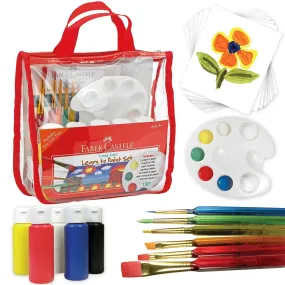 Faber-Castell Young Artists Learn to Paint Set Paper, Washable Paint & Instructions