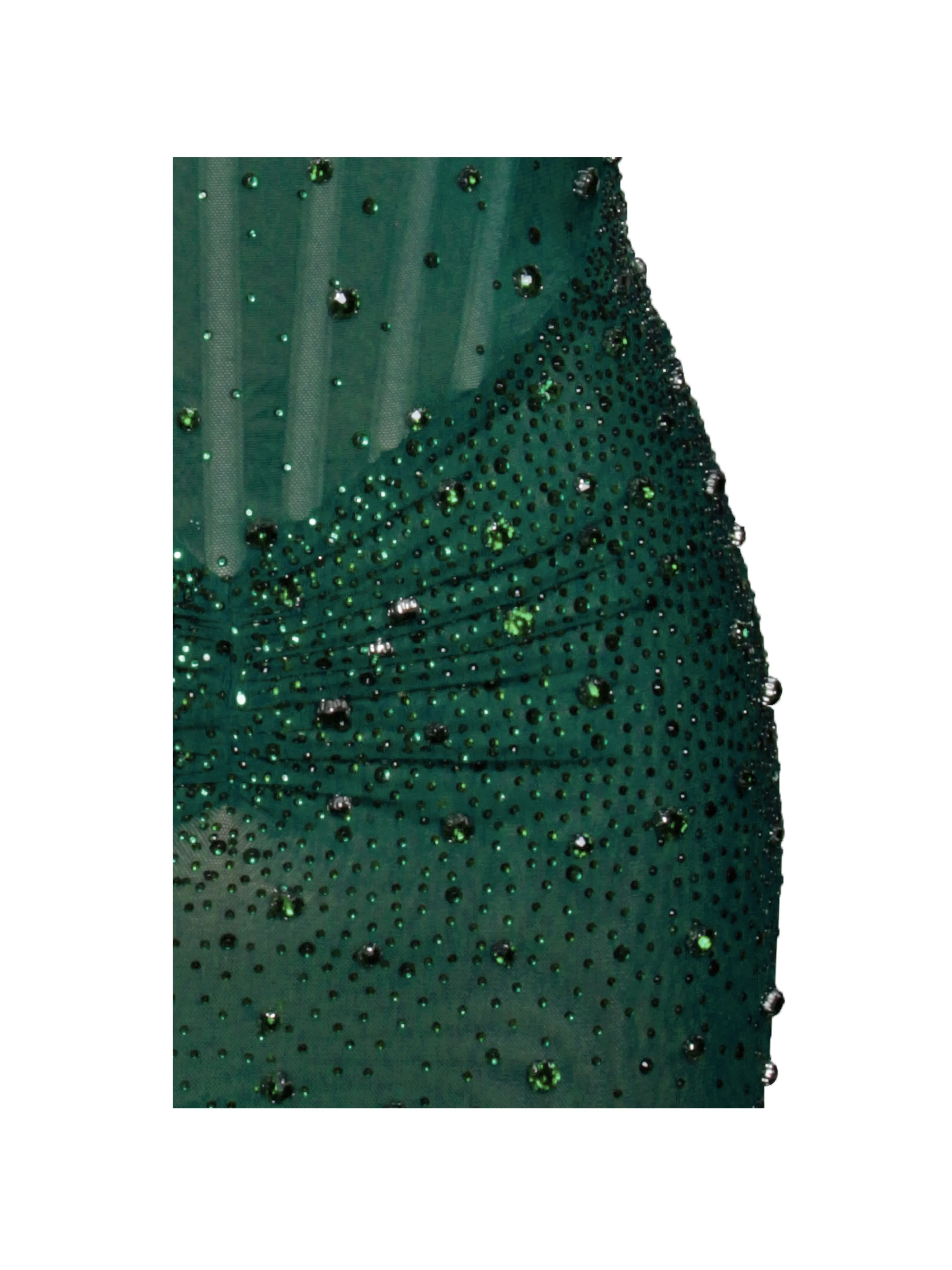 Fatima Green Crystal Sleeveless Corset Mermaid Maxi Dress