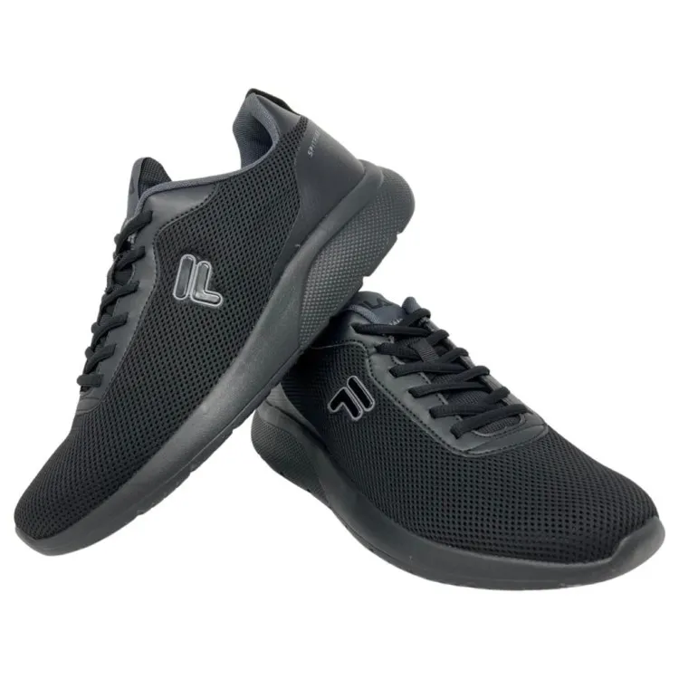 FILA Men's FFM077 SPITFIRE Black Canvas Sneakers