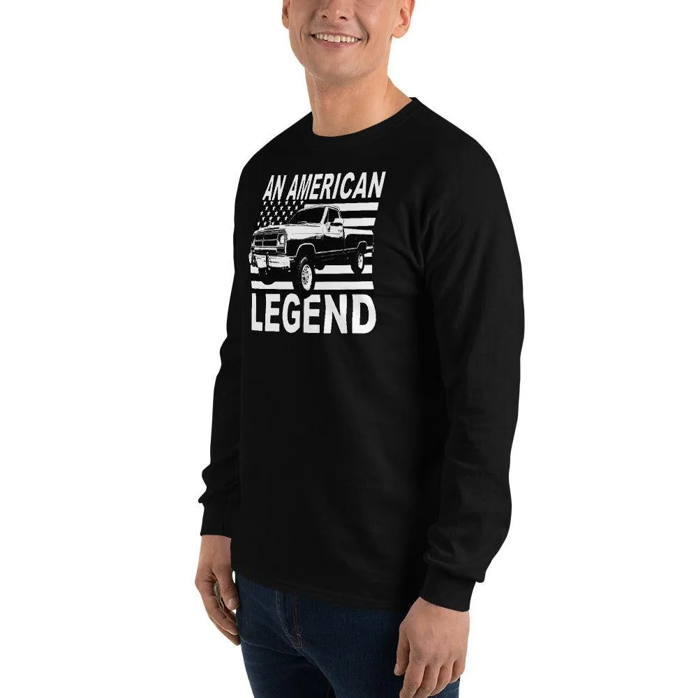 American Flag Long Sleeve Shirt for First Generation Truck Enthusiasts