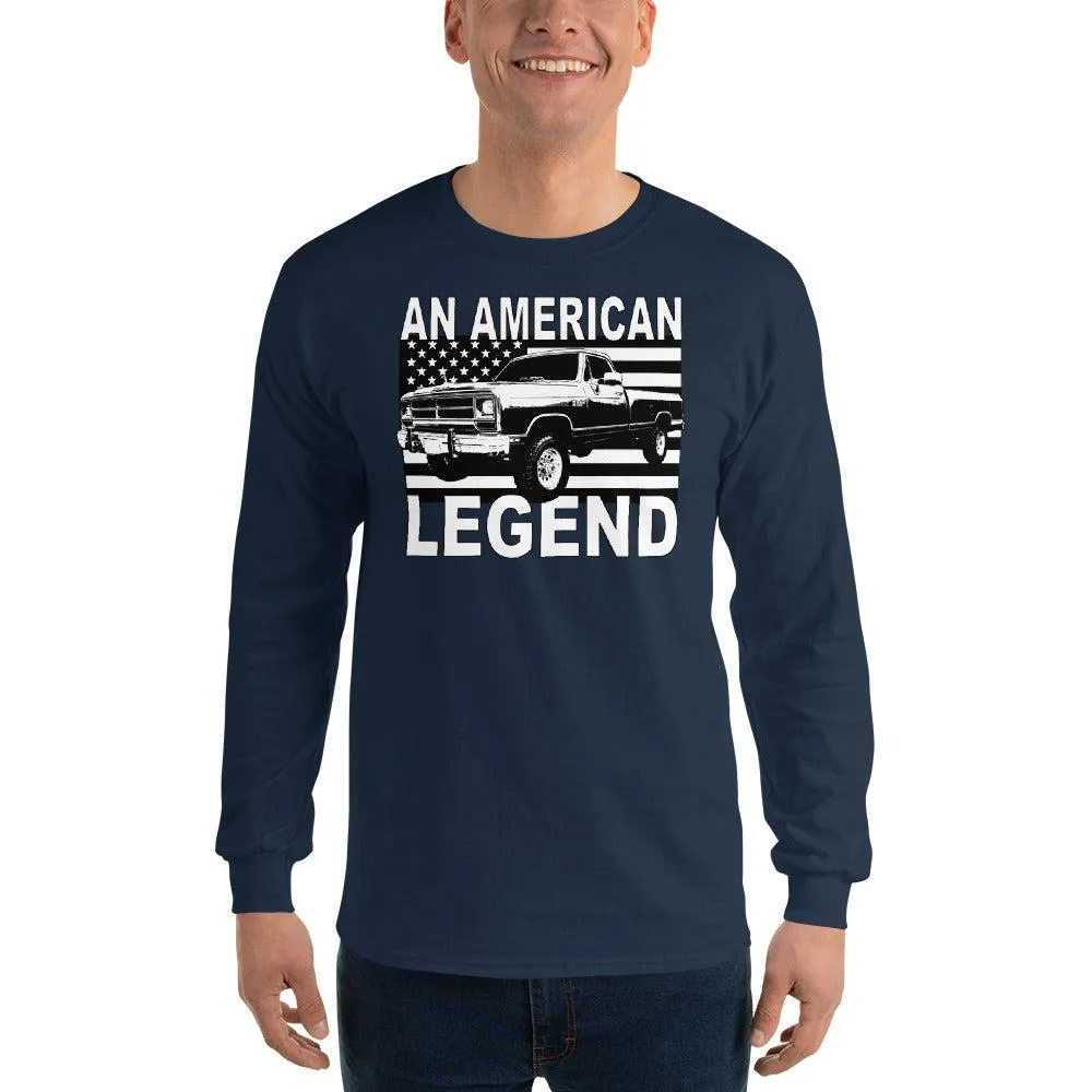 American Flag Long Sleeve Shirt for First Generation Truck Enthusiasts