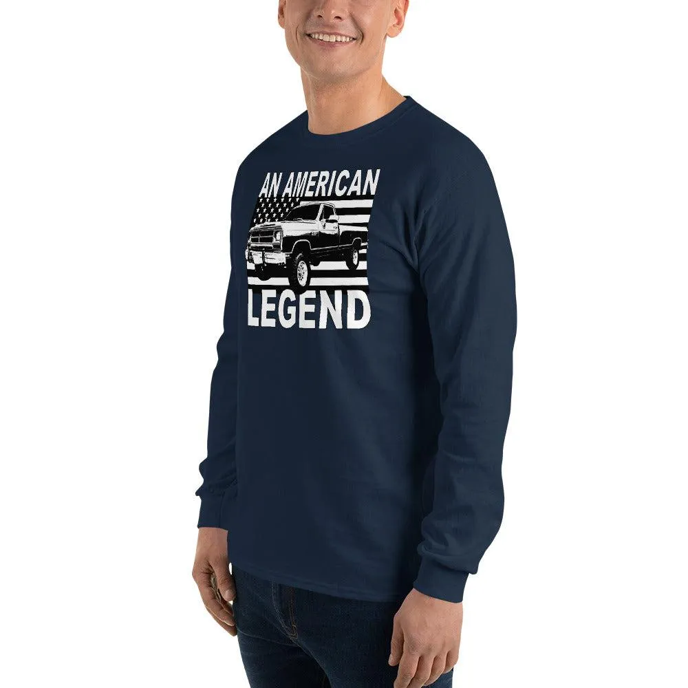 American Flag Long Sleeve Shirt for First Generation Truck Enthusiasts