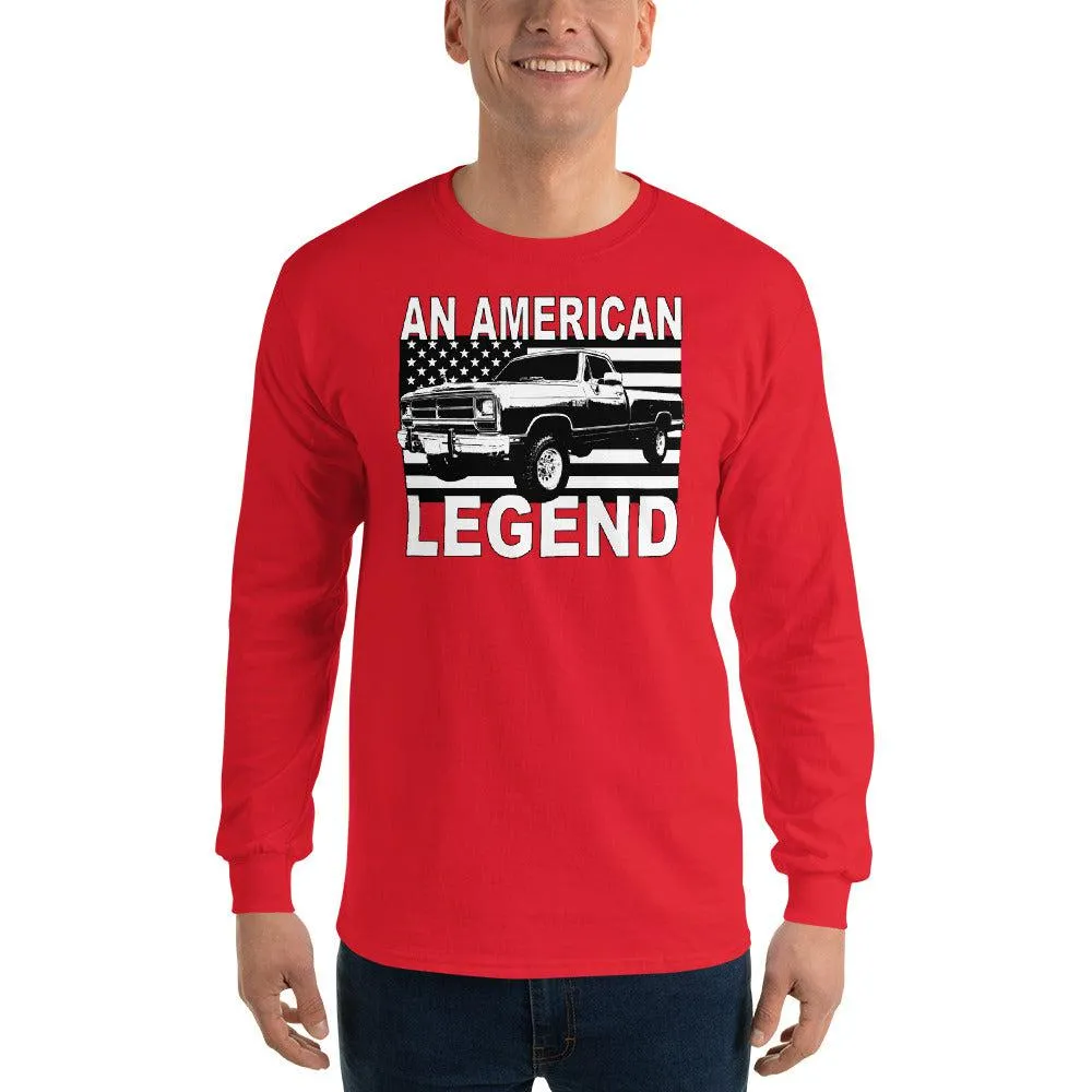 American Flag Long Sleeve Shirt for First Generation Truck Enthusiasts