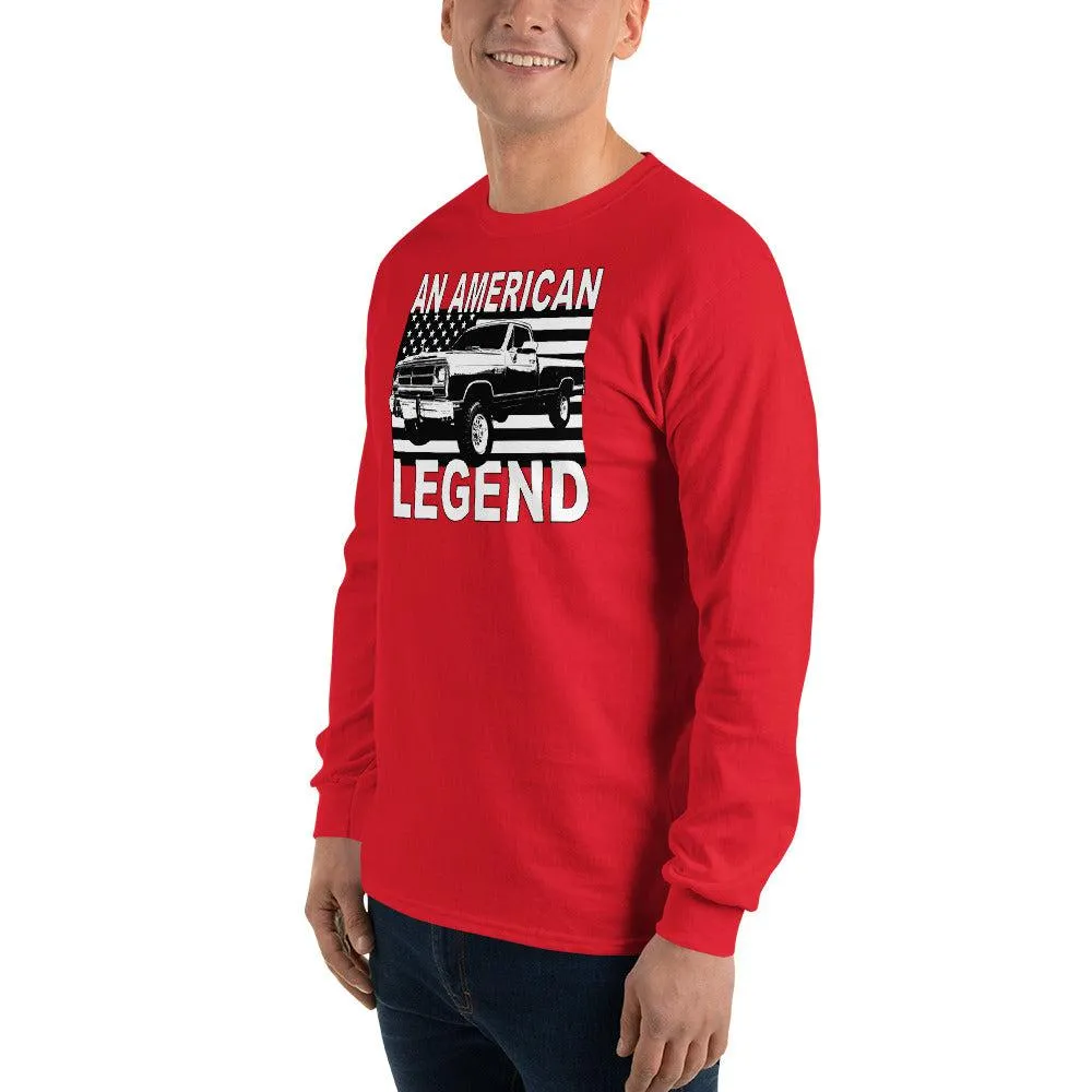 American Flag Long Sleeve Shirt for First Generation Truck Enthusiasts