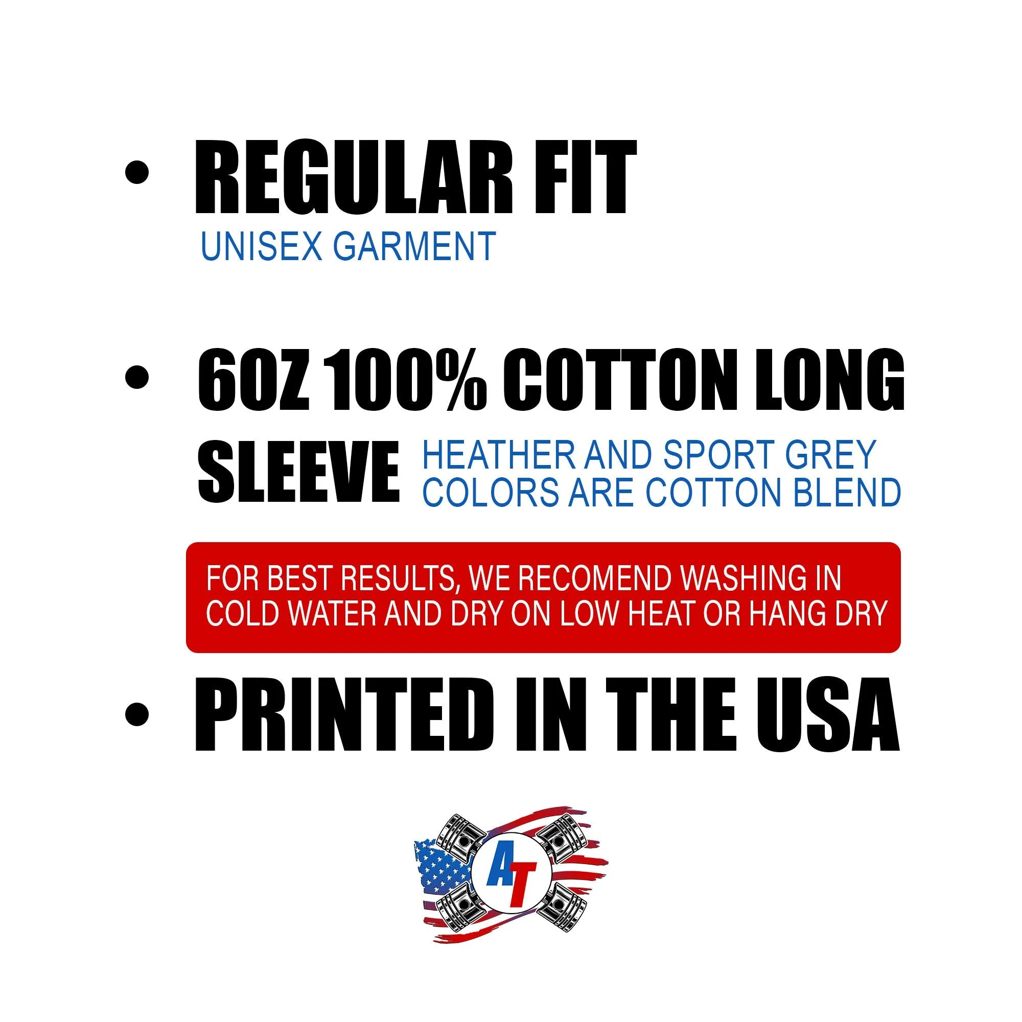 American Flag Long Sleeve Shirt for First Generation Truck Enthusiasts