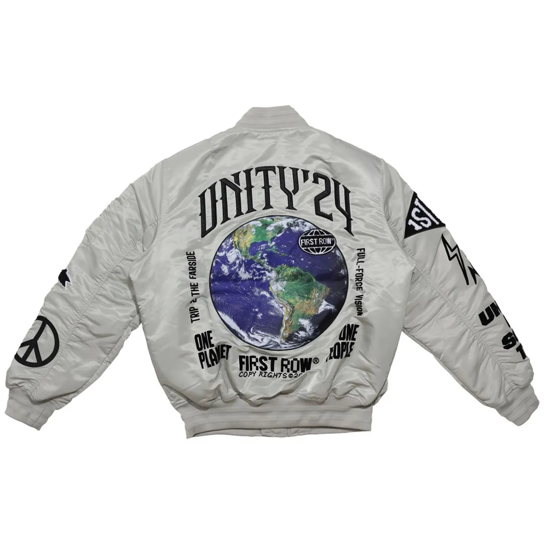 First Row Unity  Multi Patches Light Grey Jacket 