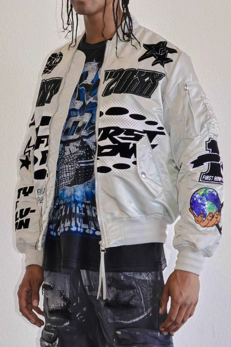 First Row Unity  Multi Patches Light Grey Jacket 