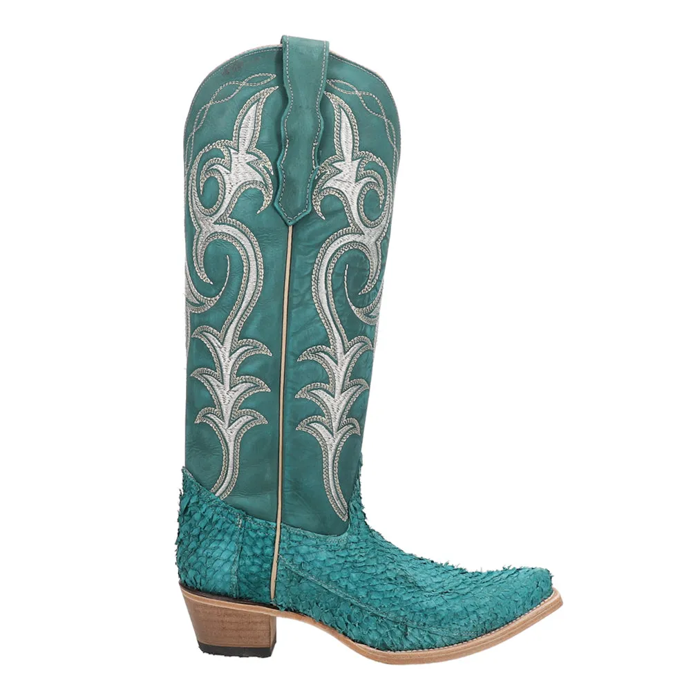 Fish Embroidered Snip Toe Cowboy Boots