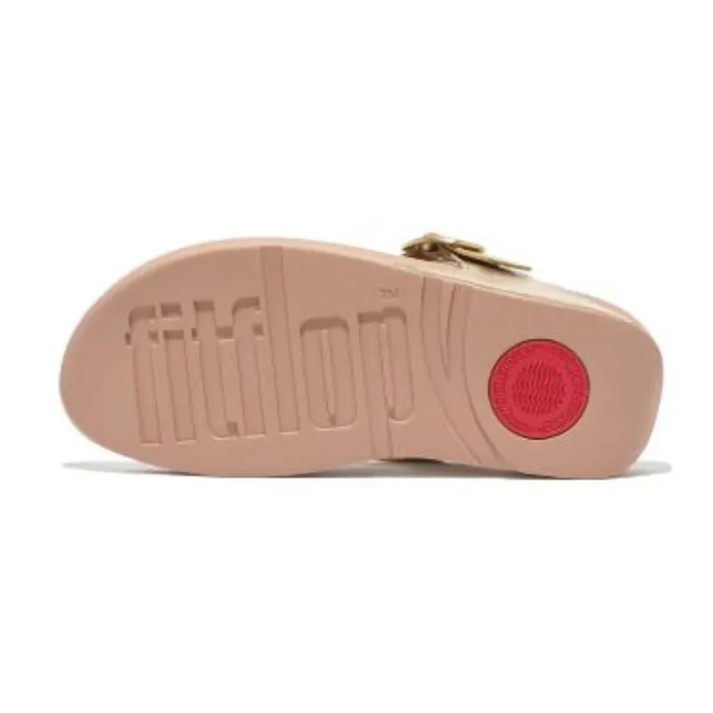 FITFLOP Lulu Adjustable Leather Toe-Post Sandals - Rose Gold