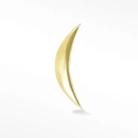 14k Yellow 9mm Crescent Flat Back Earring