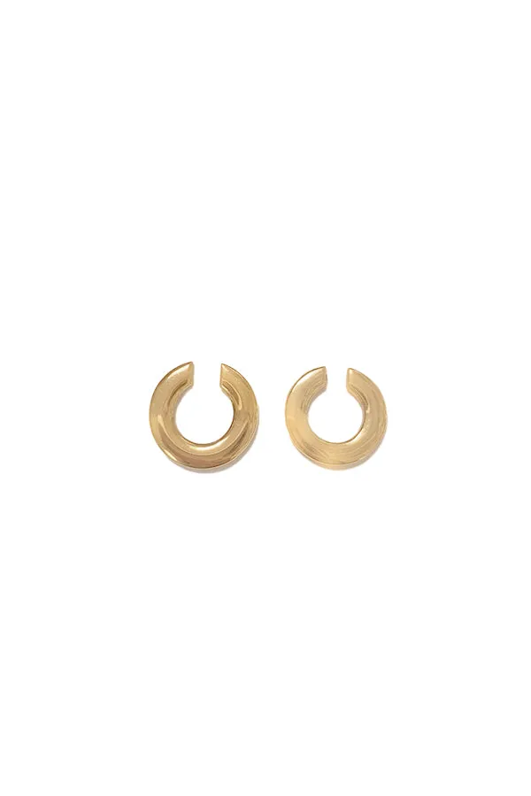 Flat Cylinder Ear Cuff - Gold