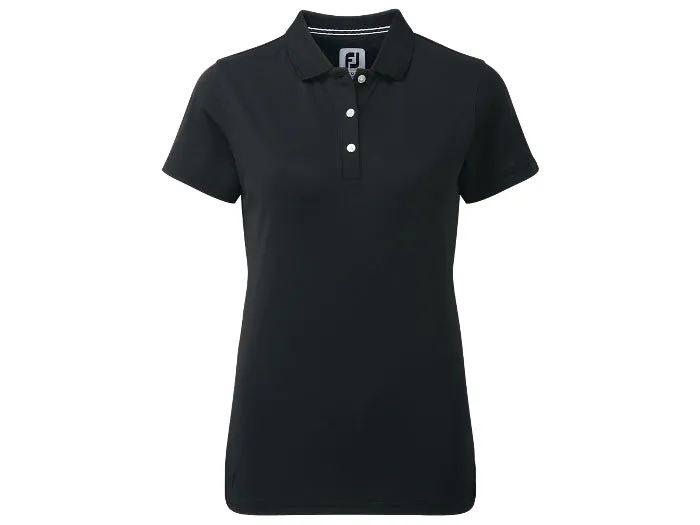 FootJoy Women's Black Performance Stretch Pique Polo